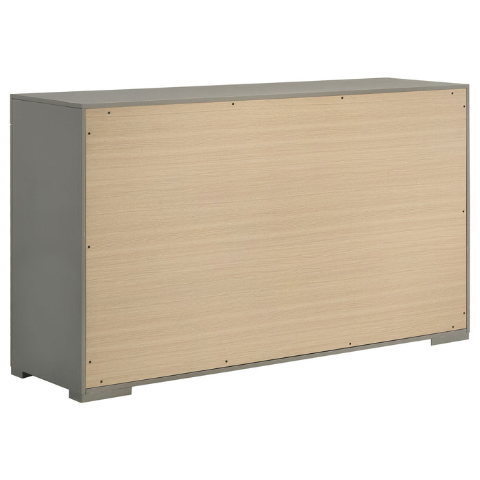 Ives 4 & 5 Piece Bedroom Set E.king & Queen White & Grey - California Furniture (Coachella, CA)