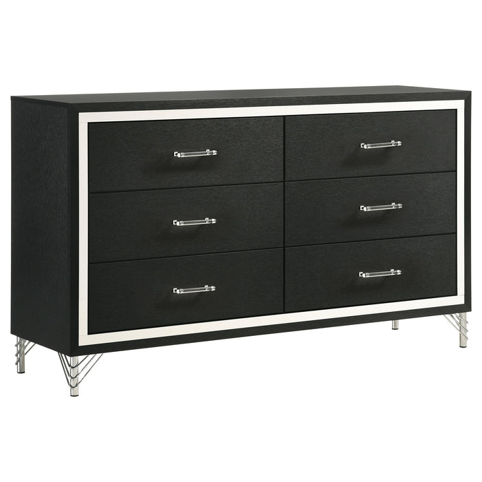 Lucia 4 & 5 Piece Bedroom Set King & Queen Beige & Grey - California Furniture (Coachella, CA)
