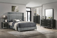 Lucia Eastern King & Queen Bed Beige & Grey - California Furniture (Coachella, CA)