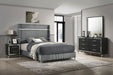 Lucia 4 & 5 Piece Bedroom Set King & Queen Beige & Grey - California Furniture (Coachella, CA)