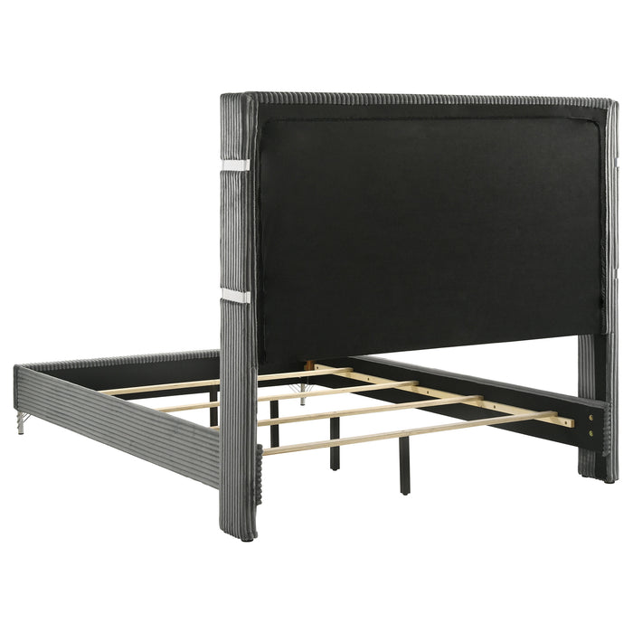 Lucia 4 & 5 Piece Bedroom Set King & Queen Beige & Grey - California Furniture (Coachella, CA)