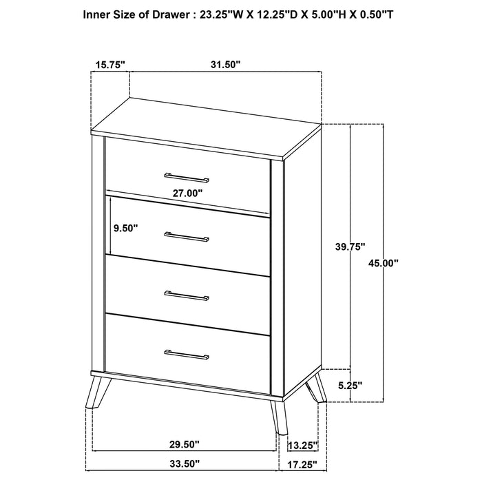 Kaywood 4 & 5 Pc Bedroom Set Full, E.King, Queen & Twin - California Furniture (Coachella, CA)