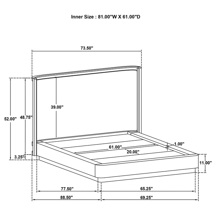 Kailani Wingback Platform Bed - California Furniture (Coachella, CA)