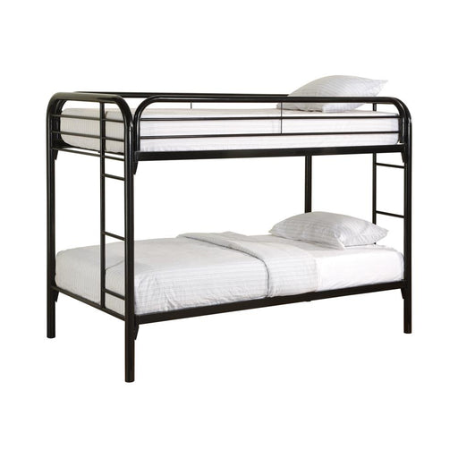 Morgan Twin Over Twin Bunk Bed Black & White - California Furniture (Coachella, CA)