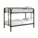 Morgan Twin Over Twin Bunk Bed Black & White - California Furniture (Coachella, CA)