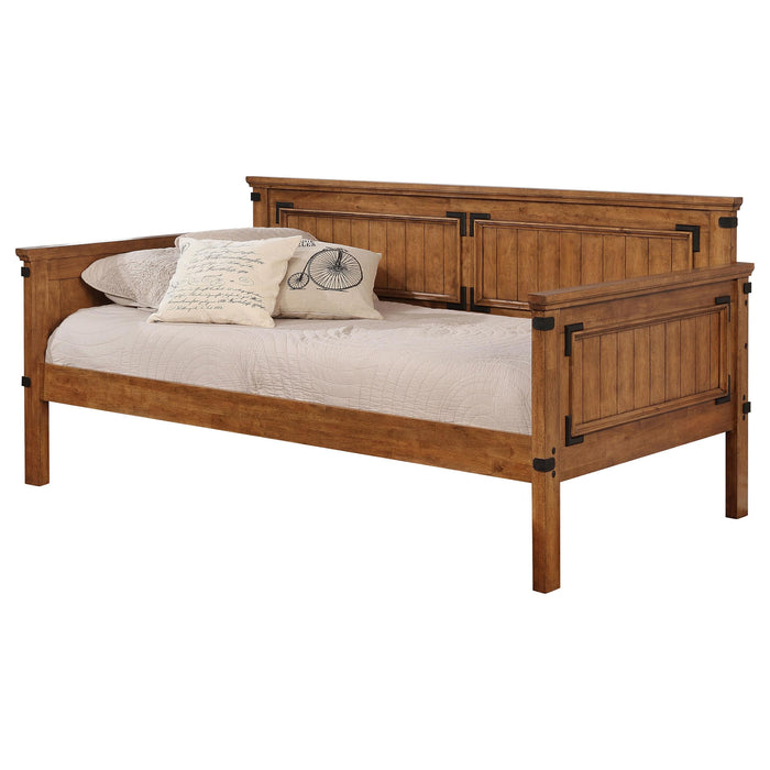 Oakdale Wood Twin Daybed with Trundle Rustic Honey - California Furniture (Coachella, CA)