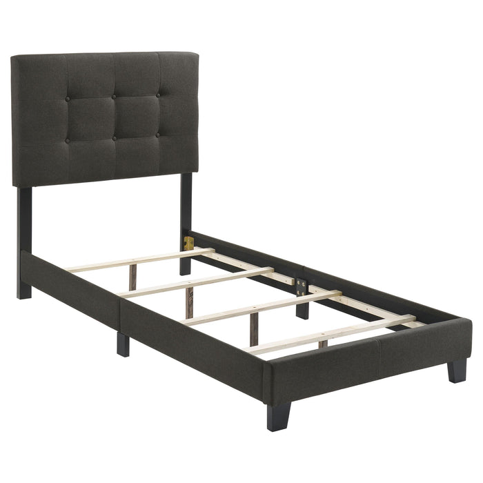 Mapes Tufted Upholstered Eastern King, Queen, Twin & Full Bed Charcoal & Grey - California Furniture (Coachella, CA)
