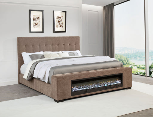 Senna Panel Bed with Bluetooth Speaker and Flame Visualizer - California Furniture (Coachella, CA)