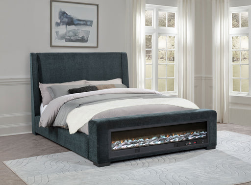 Preston Wingback Bed with Flame Visualizer and Bluetooth Speaker - California Furniture (Coachella, CA)