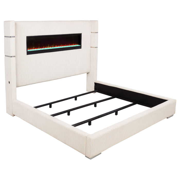 Tisdall Wingback Bed with Flame Visualizer - California Furniture (Coachella, CA)
