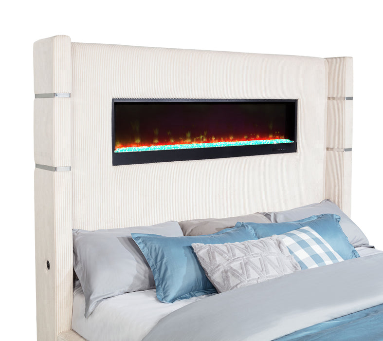 Tisdall Wingback Bed with Flame Visualizer - California Furniture (Coachella, CA)