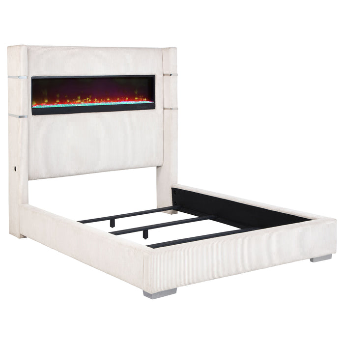 Tisdall Wingback Bed with Flame Visualizer - California Furniture (Coachella, CA)
