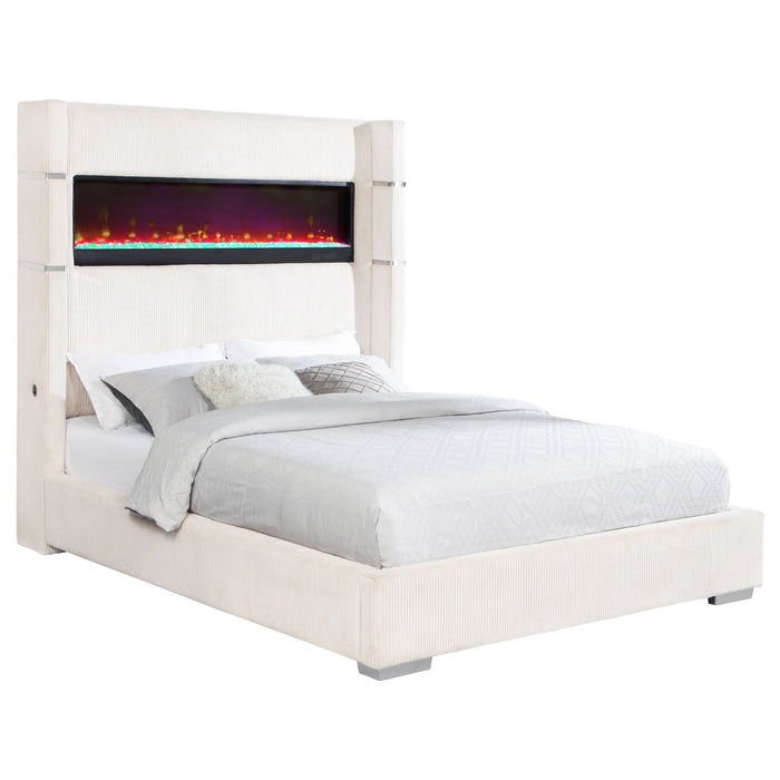 Tisdall Wingback Bed with Flame Visualizer - California Furniture (Coachella, CA)