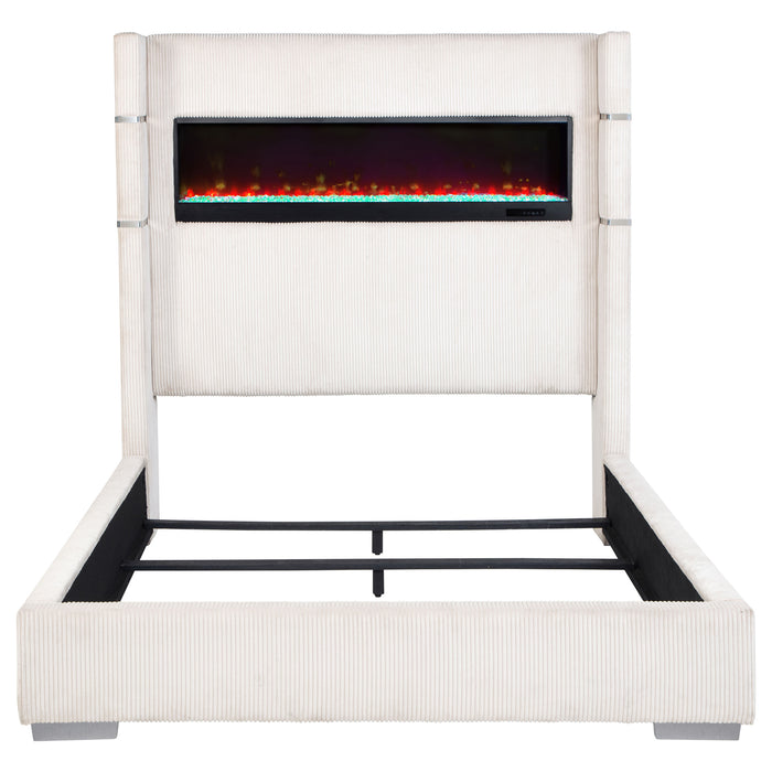 Tisdall Wingback Bed with Flame Visualizer - California Furniture (Coachella, CA)