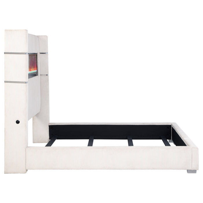 Tisdall Wingback Bed with Flame Visualizer - California Furniture (Coachella, CA)