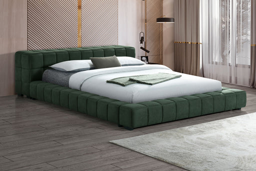 Trinity California King, E.king, Queen, & Full Bed Green & Light Taupe - California Furniture (Coachella, CA)