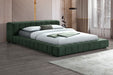 Trinity California King, E.king, Queen, & Full Bed Green & Light Taupe - California Furniture (Coachella, CA)