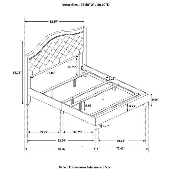 Sonoma Wingback Bed - California Furniture (Coachella, CA)