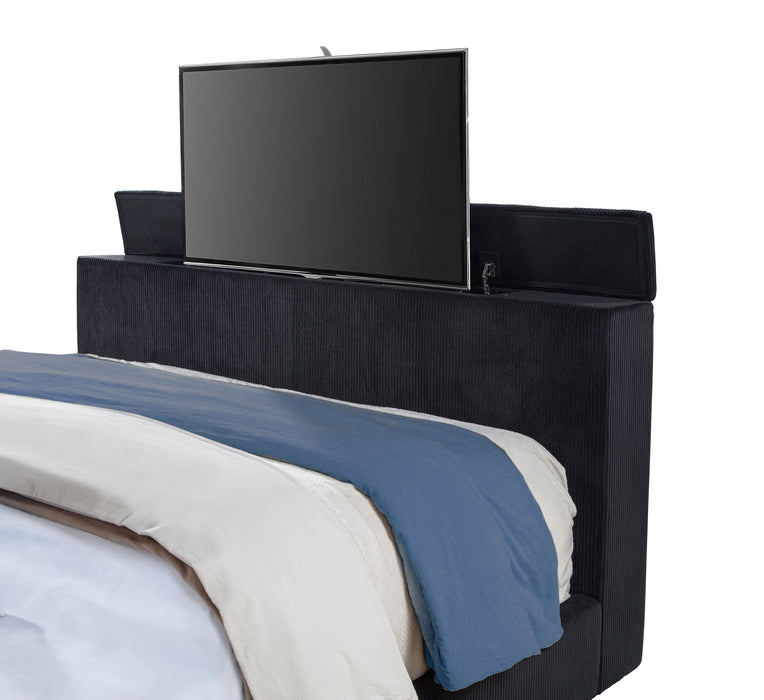 Tisdall Wingback TV Bed with Flame Visualizer