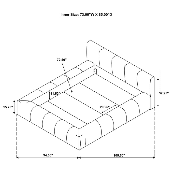 Wilshire Panel Platform Bed - California Furniture (Coachella, CA)