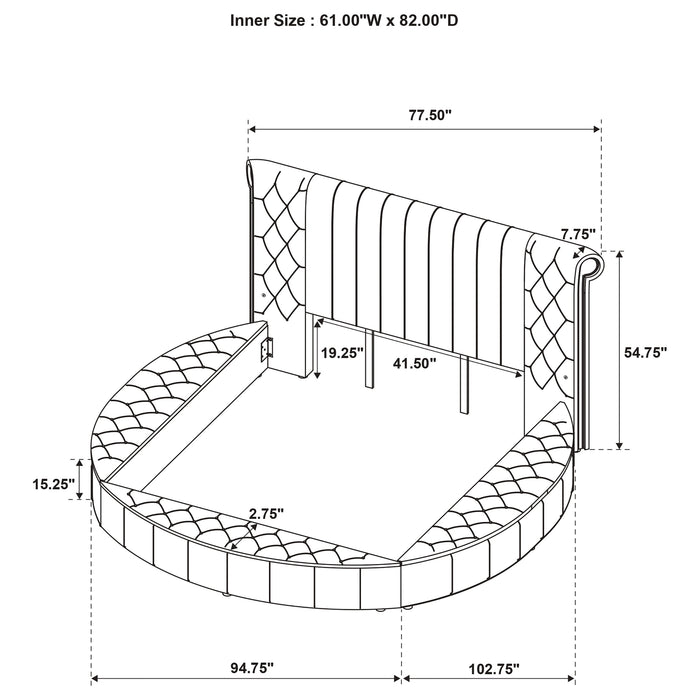 Sonya Eastern King & Queen Bed - California Furniture (Coachella, CA)