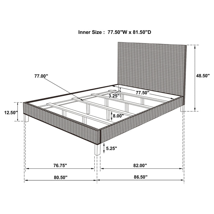 Zyla California King, E.King, & Queen Bed - California Furniture (Coachella, CA)