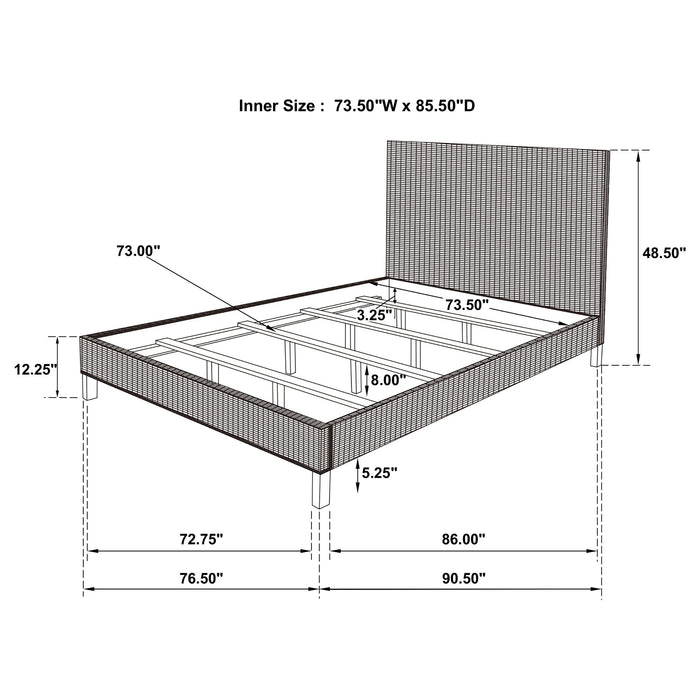 Zyla California King, E.King, & Queen Bed - California Furniture (Coachella, CA)