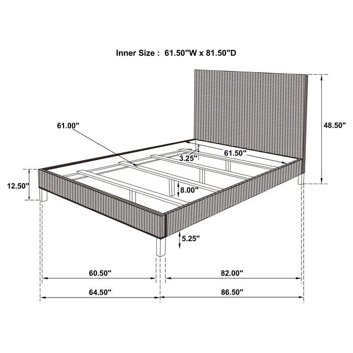 Zyla California King, E.King, & Queen Bed - California Furniture (Coachella, CA)