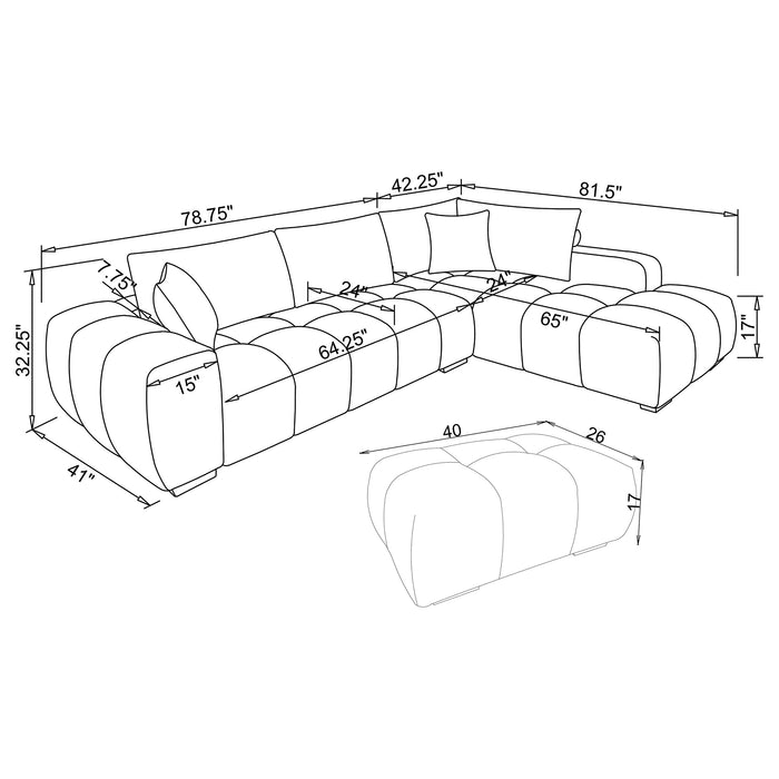 Camacho Stationary Sectionals - California Furniture (Coachella, CA)