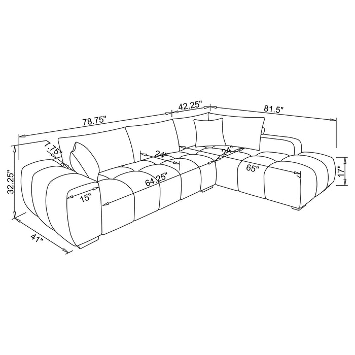 Camacho Stationary Sectionals Upholstered - California Furniture (Coachella, CA)