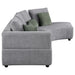 Toscano 134-inch Upholstered Sectional Sofa Grey - California Furniture (Coachella, CA)