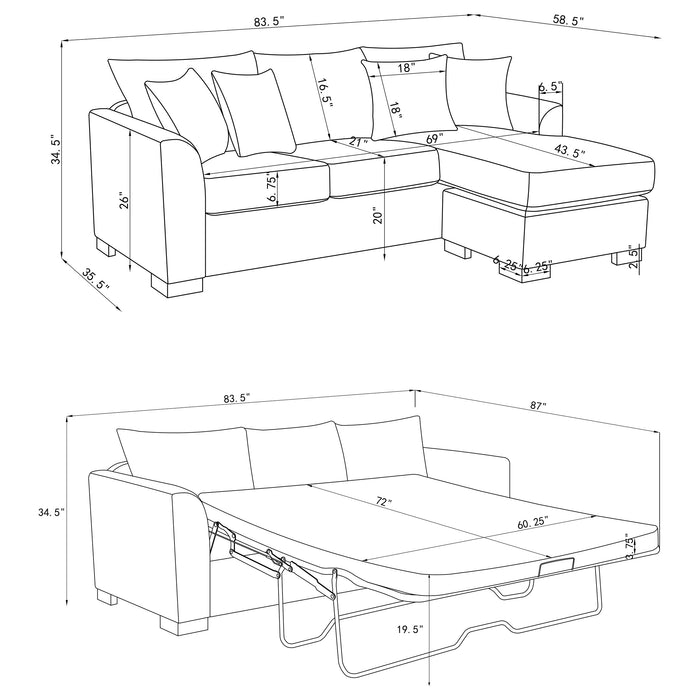 Storey Sleeper Sectionals - California Furniture (Coachella, CA)