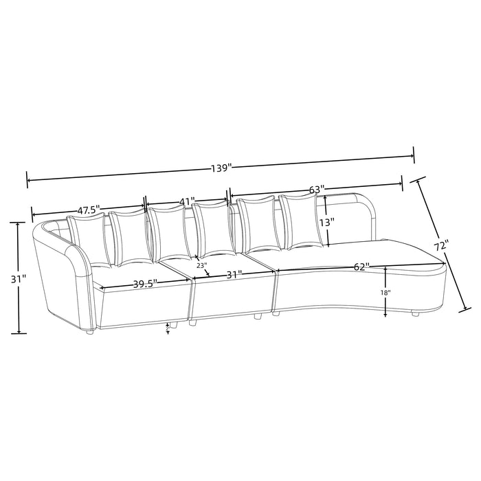 Fayette Stationary Sectionals - California Furniture (Coachella, CA)