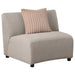 Fayette Upholstered Armless Chair Greige - California Furniture (Coachella, CA)