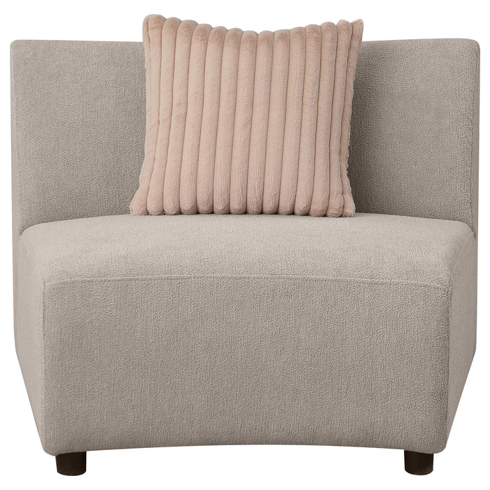 Fayette Upholstered Armless Chair Greige - California Furniture (Coachella, CA)