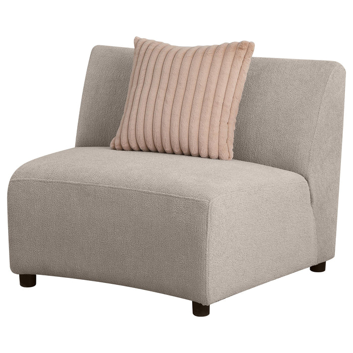 Fayette Upholstered Armless Chair Greige - California Furniture (Coachella, CA)