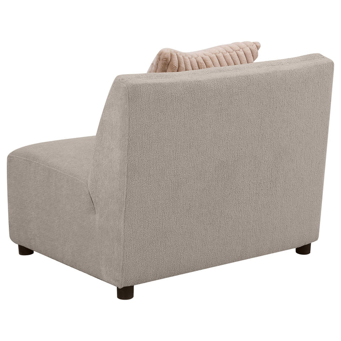 Fayette Upholstered Armless Chair Greige - California Furniture (Coachella, CA)