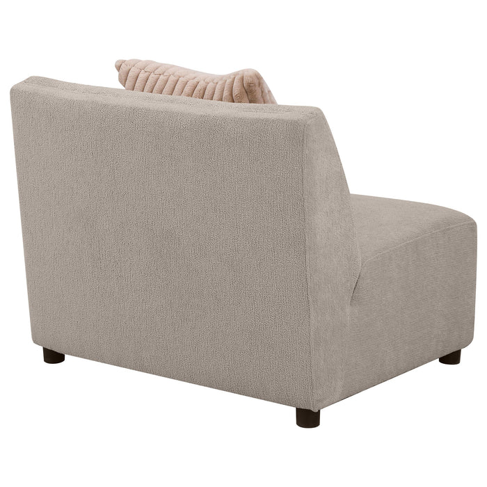Fayette Upholstered Armless Chair Greige - California Furniture (Coachella, CA)