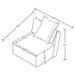 Fayette Upholstered Armless Chair Greige - California Furniture (Coachella, CA)