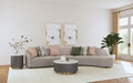 Fayette Upholstered Armless Chair Greige - California Furniture (Coachella, CA)