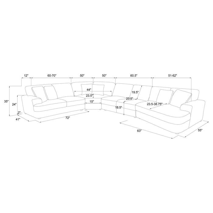 Emberson Upholstered Modular Sectional Sofa Ivory - California Furniture (Coachella, CA)