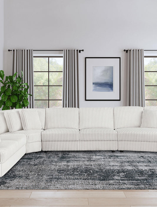 Emberson Upholstered Armless Loveseat Ivory - California Furniture (Coachella, CA)