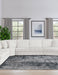 Emberson Upholstered Armless Loveseat Ivory - California Furniture (Coachella, CA)