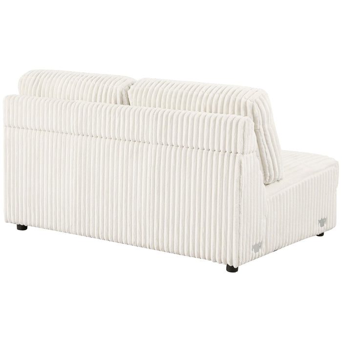 Emberson Upholstered Armless Loveseat Ivory - California Furniture (Coachella, CA)