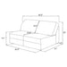 Emberson Upholstered Armless Loveseat Ivory - California Furniture (Coachella, CA)