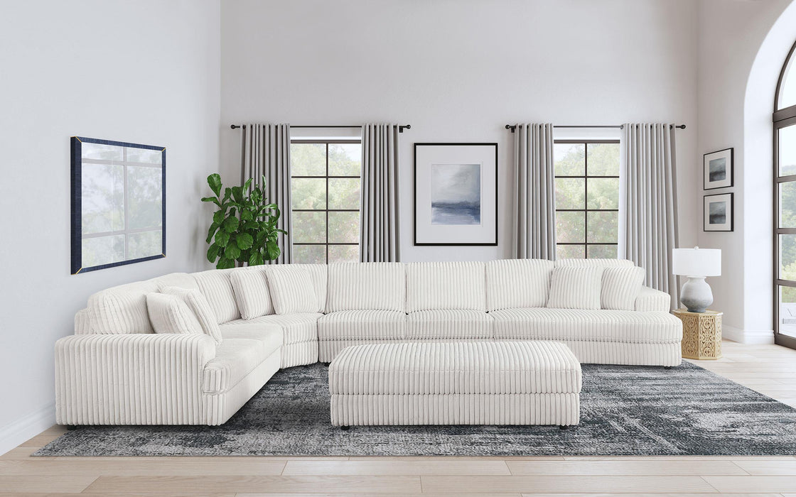 Emberson Upholstered Armless Loveseat Ivory - California Furniture (Coachella, CA)