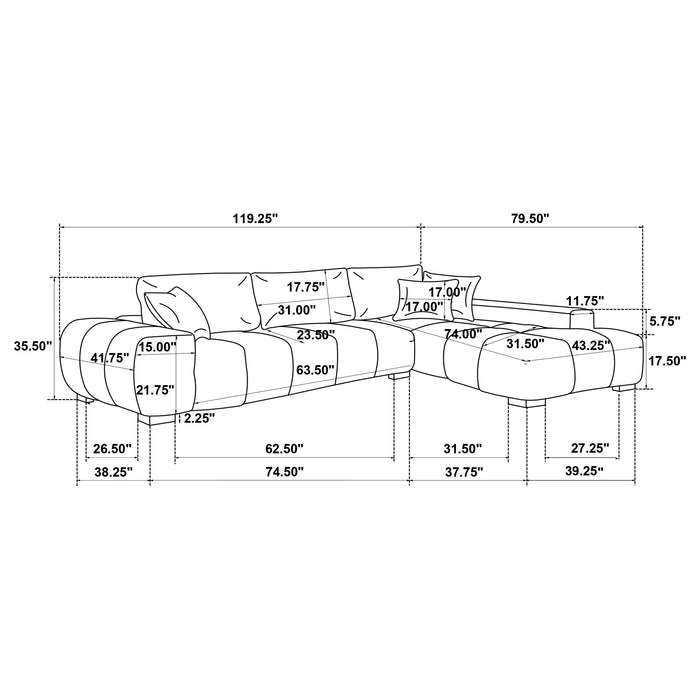 Octavia Sectional Sofa - California Furniture (Coachella, CA)