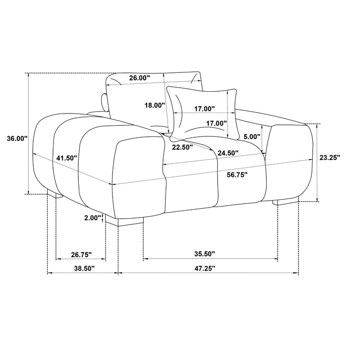 Octavia Accent Chair - California Furniture (Coachella, CA)