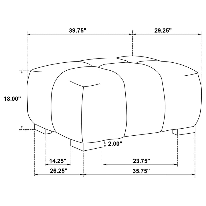 Octavia Ottoman - California Furniture (Coachella, CA)