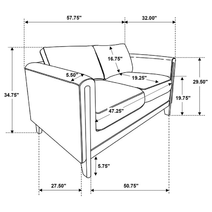 Islington Loveseat - California Furniture (Coachella, CA)